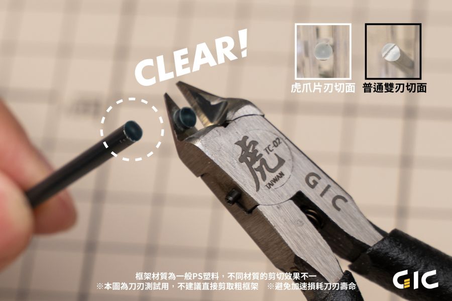 GIC TC-02 虎爪2.5 模型專用 超薄刃斜口鉗 GIC TC-02 虎爪2.5 模型專用 超薄刃斜口鉗