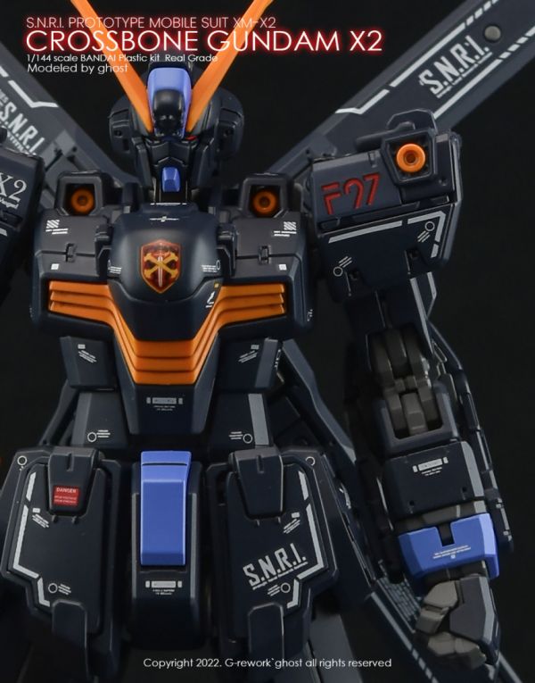 炎水貼 CHOST版 RG 海盜鋼彈X2 螢光 專用水貼 CGRG19 炎水貼 CHOST版 RG 海盜鋼彈X2 螢光 專用水貼 CGRG19