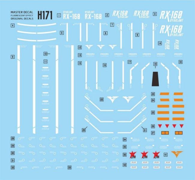 達人水貼 HGUC 1/144  拜亞蘭  專用水貼 #DLH171 達人水貼 HGUC 1/144  拜亞蘭  專用水貼 #DLH171