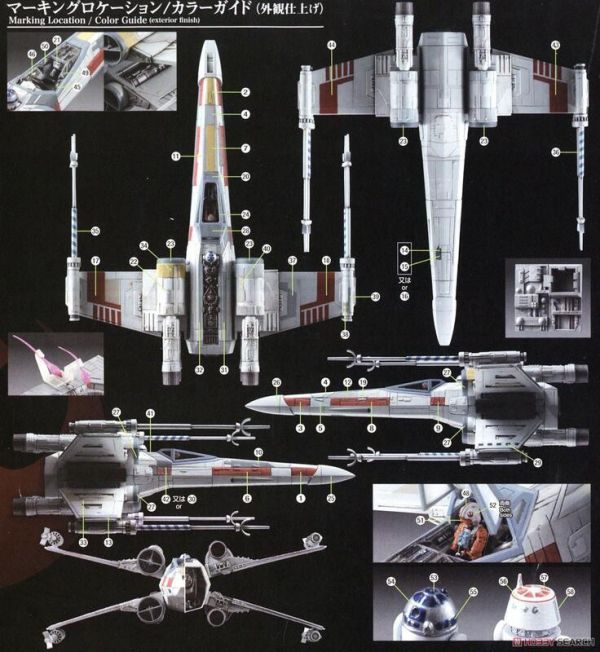 BANDAI  星際大戰 1/72 X 翼戰機 組裝模型 5064103 BANDAI  星際大戰 1/72 X 翼戰機 組裝模型 5064103