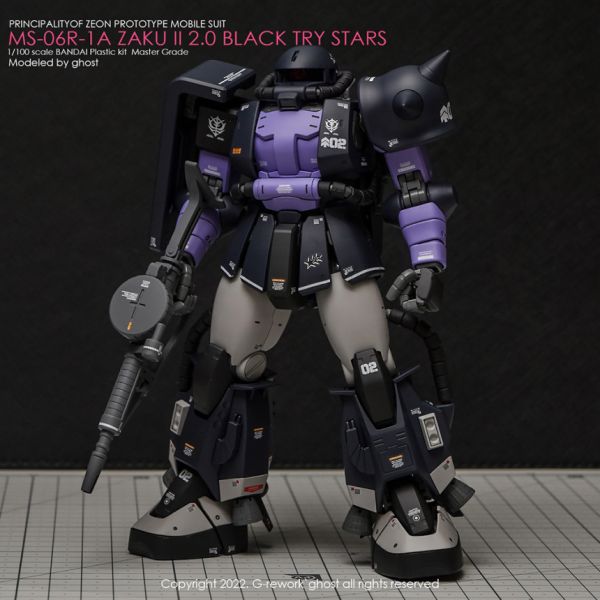 炎水貼 MG 1/100 黑色三星 薩克II ZAKUII 專用水貼 CGMG48 炎水貼 MG 1/100 黑色三星 薩克II ZAKUII 專用水貼 CGMG48