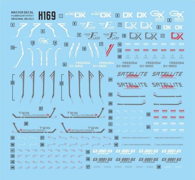 達人水貼 HG DOUBLE X DX鋼彈 鋼彈X 專用水貼 #DLH169 達人水貼 HG DOUBLE X DX鋼彈 鋼彈X 專用水貼 #DLH169