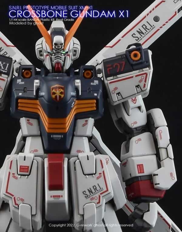 炎水貼 CHOST版 RG 海盜鋼彈X1 螢光 專用水貼 CGRG18 炎水貼 CHOST版 RG 海盜鋼彈X1 螢光 專用水貼 CGRG18