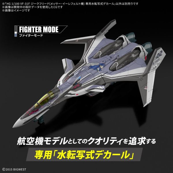 [12月預購] BANDAI HG 1/100 VF-31F 英雄式 (梅薩·伊雷菲爾特座機) 專用水貼紙 BANDAI HG 1/100 VF-31F 英雄式 (梅薩·伊雷菲爾特座機) 專用水貼紙