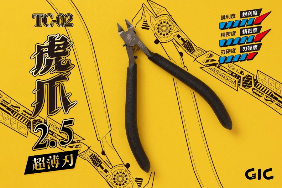 GIC TC-02 虎爪2.5 模型專用 超薄刃斜口鉗 GIC TC-02 虎爪2.5 模型專用 超薄刃斜口鉗