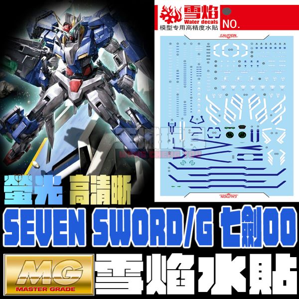 雪焰水貼-MG 1/100 00七劍 Ver.MB 專用水貼 雪焰水貼-MG 1/100 00七劍 Ver.MB 專用水貼