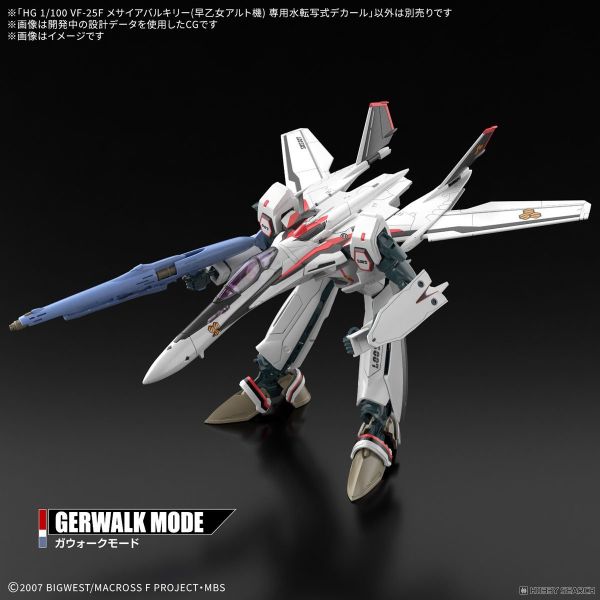 3月預購 BANDAI水貼 HG 1/100 VF-25F 救世主式可變戰機（早乙女有人座機）專用水貼紙 超時空要塞 BANDAI水貼 HG 1/100 VF-25F 救世主式可變戰機（早乙女有人座機）專用水貼紙 超時空要塞