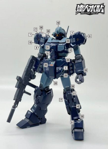 達人水貼 BANDAI HG 1/144 傑斯塔 薛札爾隊 ABC班裝備 水貼 DLH116 鋼普拉 達人水貼 BANDAI HG 1/144 傑斯塔 薛札爾隊 ABC班裝備 水貼 DLH116 鋼普拉
