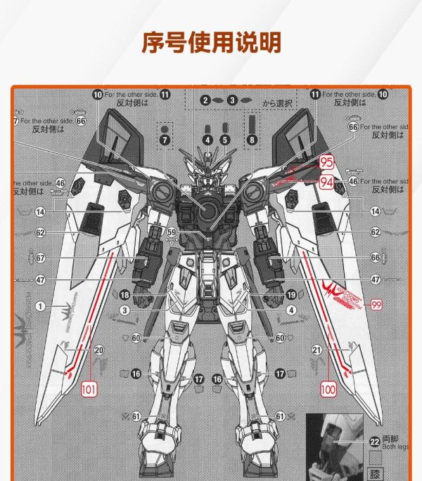 GU水貼-RG 1/144 飛翼零式ZERO #GU-R043 GU水貼 RG 1/144 飛翼零式ZERO #GU-R043