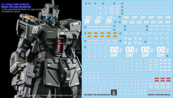 炎水貼 GHOST版 HGUC HG RGM-79S 吉姆斯巴達 專用水貼 CGHG52 炎水貼 GHOST版 HGUC HG RGM-79S 吉姆斯巴達 專用水貼 CGHG52