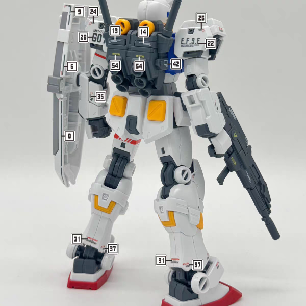 達人水貼 HG 1/144 鋼彈 7號機 螢光 專用水貼 DLH151 達人水貼 HG 1/144 鋼彈 7號機 螢光 專用水貼 DLH151