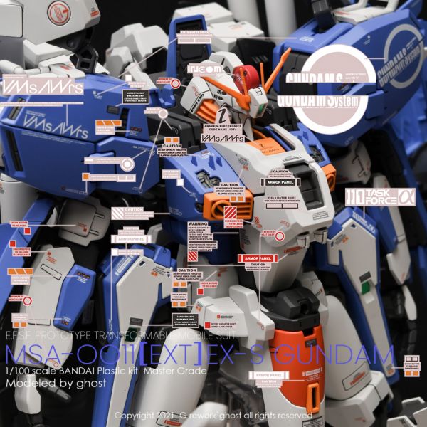 炎水貼 CHOST版 MG 1/100 EX-S 鋼彈 專用水貼 CGMG37 炎水貼 CHOST版 HG 1/144 梅薩 指揮官型 專用水貼 CGHG21