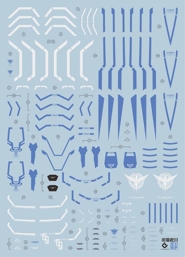EVO-MG 1/100 00 XN RAISER 00R 斬擊強化模組能天使鋼彈 海老川版 專用水貼 EVO-MG 1/100 00 XN RAISER 00R 斬擊強化模組能天使鋼彈 海老川版 專用水貼,鋼彈水貼,模型水貼,水貼
