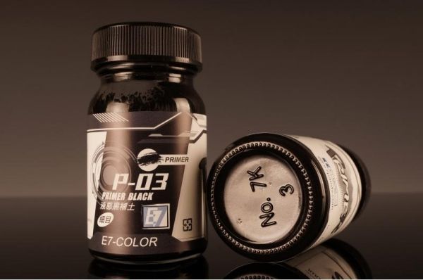 E7-P-03 液態黑補土 E7.模型專用漆.硝基漆