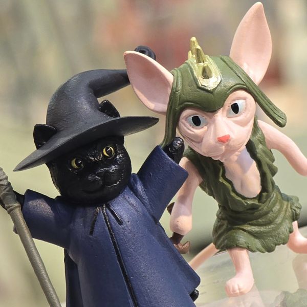 TOMY多美 異世界貓咪擺件扭蛋 魔法黑貓 TOMY多美 異世界貓咪擺件扭蛋 魔法黑貓