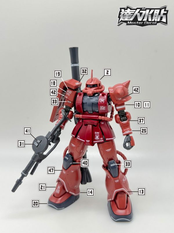 達人水貼 HG 1/144 GTO 夏亞專用 薩克II 專用水貼 DLH033 達人水貼 HG 1/144 GTO 夏亞專用 薩克II 專用水貼 DLH033