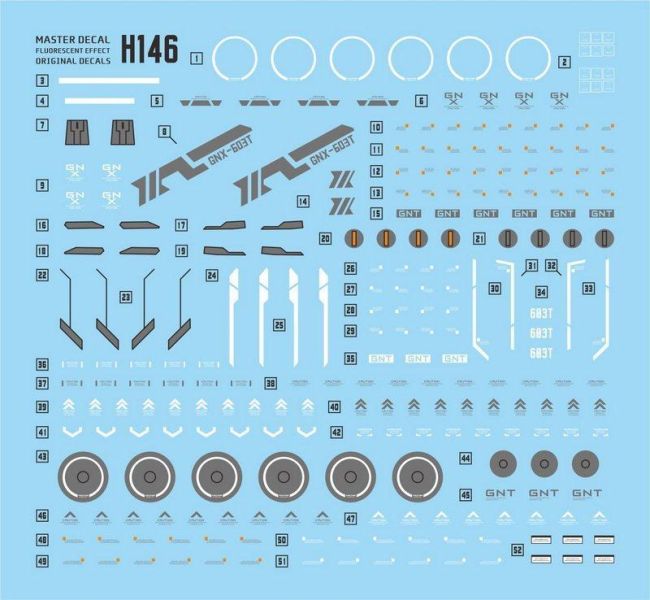 達人水貼 萬代 HG 1/144 GNX 厄運式 鋼彈00 專用水貼 DLH146 達人水貼 萬代 HG 1/144 GNX 厄運式 鋼彈00 專用水貼 DLH146