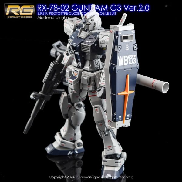 炎水貼 GHOST RG 1/144 RX-78-2 Gundam 鋼彈 VER 2.0 G3 水貼 炎水貼 GHOST RG 1/144 RX-78-2 Gundam 鋼彈 VER 2.0 G3 水貼