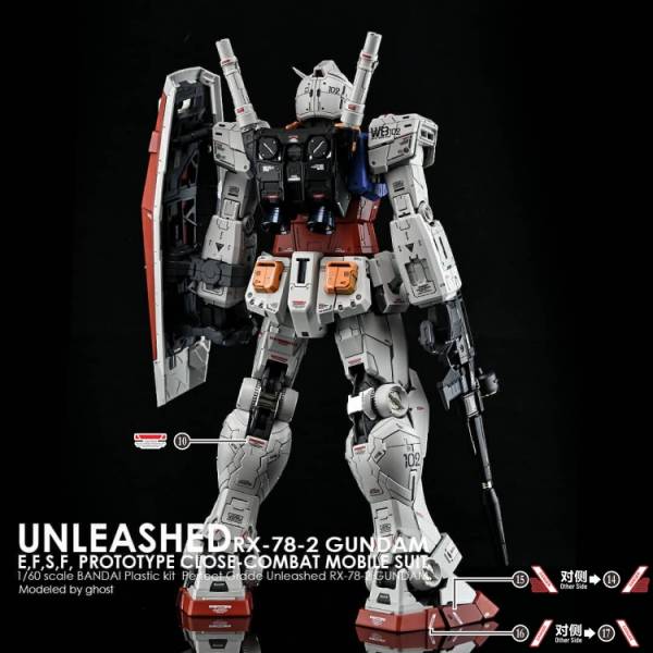 方貓水貼 PGU RX-78-3 鋼彈  螢光專用水貼  FP20 方貓水貼 PGU RX-78-3 鋼彈  螢光專用水貼  FC-PGU01