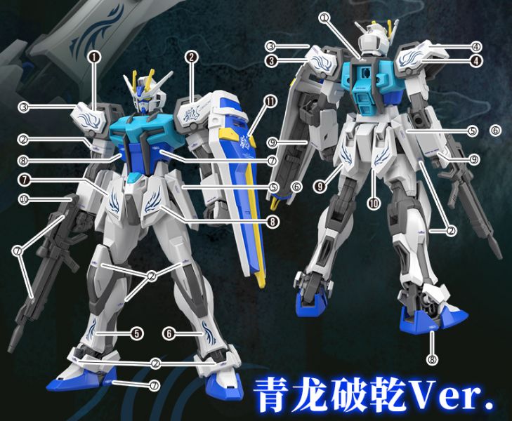 雪焰水貼 EG 攻擊鋼彈 Ver.青龍 熒光版 高清晰 專用水貼 SYEG02 雪焰水貼 EG 攻擊鋼彈 Ver.青龍 熒光版 高清晰 專用水貼 SYEG02