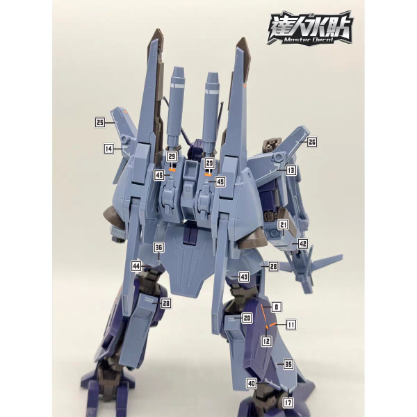 達人水貼 BANDAI HG 1/144  杜賓狼 鋼彈 水貼  專用水貼  鋼普拉 DLH134 達人水貼 BANDAI HG 1/144  杜賓狼 鋼彈 水貼  專用水貼  鋼普拉 DLH134