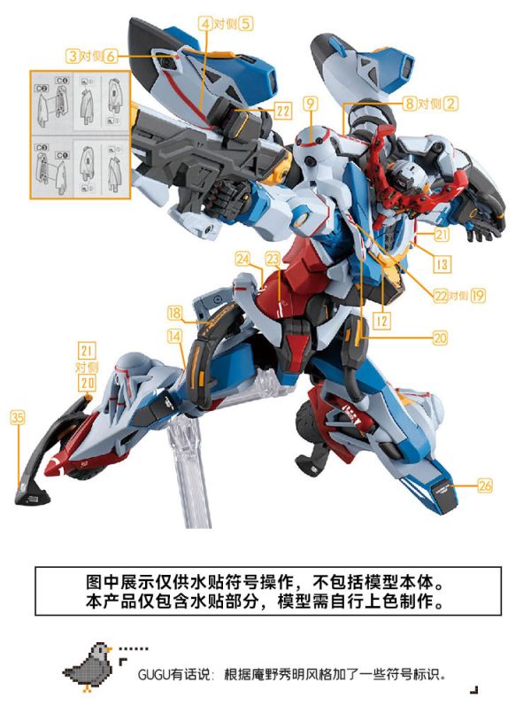 GU水貼 HG 1/144  GuuuuuuX  高清晰 水貼 GU-G01 GU水貼 HG 1/144  GuuuuuuX  高清晰 水貼 GU-G01