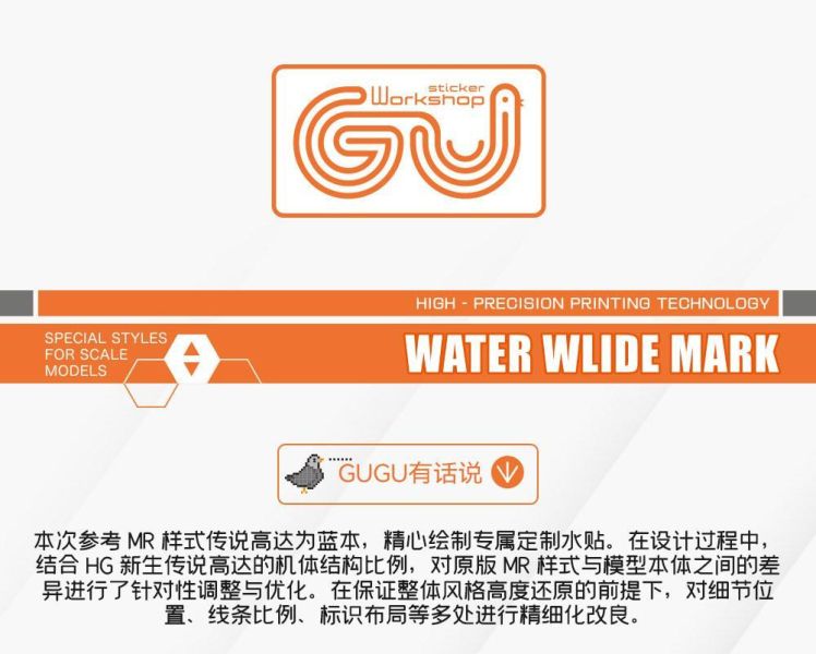 GUGU水貼 RHG 天帝鋼彈 MR樣式 高清水貼#GU-H263 GUGU水貼 RHG 天帝鋼彈 MR樣式 高清水貼#GU-H263