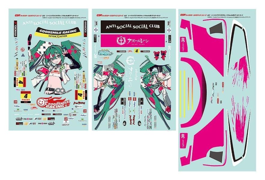 4月預購 賽車未來 2025Ver. 1/10比例專用貼紙0208 GSR角色客製化系列051 賽車未來 2025Ver. 1/10比例專用貼紙組