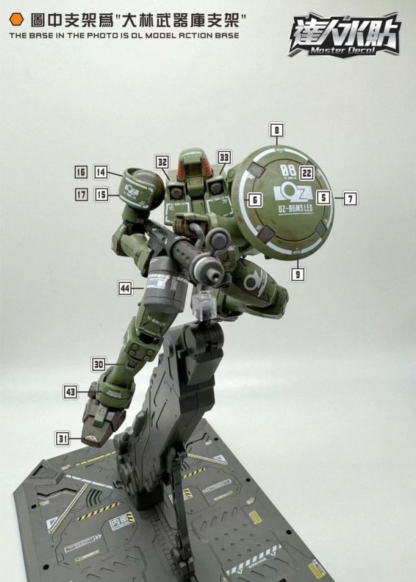 達人水貼 HG 里歐 鋼彈W 專用水貼 DLH008 達人水貼 HG 里歐 鋼彈W 專用水貼 DLH008