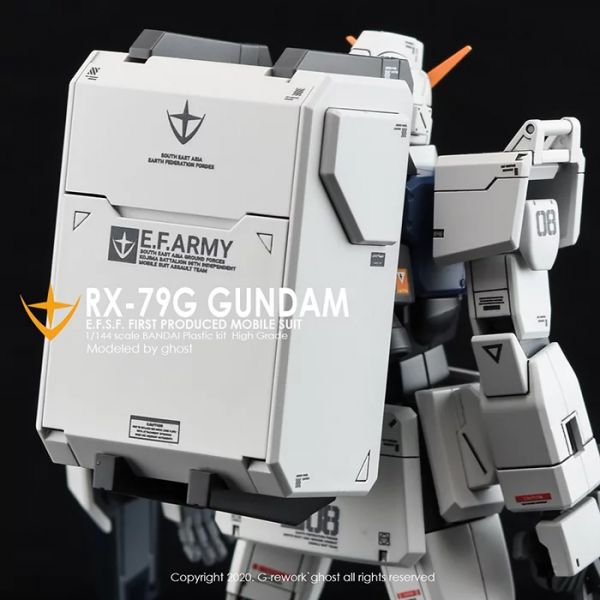 炎水貼 GHOST版 HG 陸戰型鋼彈 EZ8 MS08小隊 螢光 專用水貼 CGHG05 炎水貼.模型水貼.鋼彈水貼.鋼彈模型水貼