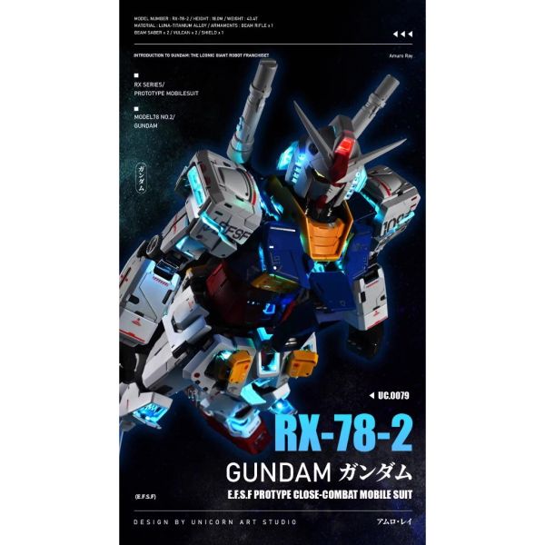 UA牌 獨角獸藝術工作室 1/60 PGU 元祖RX-78全身燈組 全身63處發光可遙控變色 UA牌 獨角獸藝術工作室 1/60 PGU 元祖RX-78全身燈組 全身63處發光可遙控變色