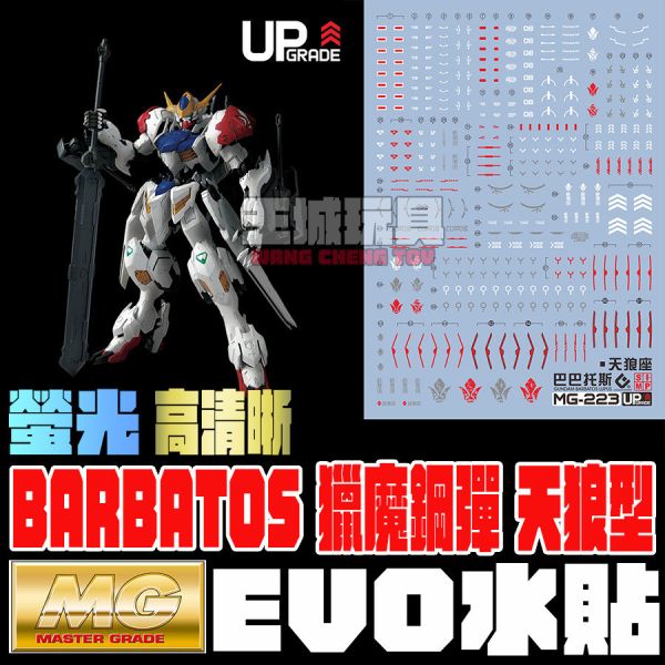 EVO水貼 MG 獵魔鋼彈 天狼形 鋼彈 鐵血的孤兒 螢光 專用水貼 EM223 12月初 EVO水貼 MG 獵魔鋼彈 天狼形 鋼彈 鐵血的孤兒 螢光 專用水貼 EM223