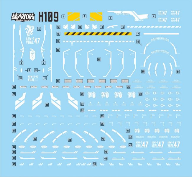 達人水貼 HG 1/144 情魔鋼彈 鐵血的孤兒 IBO 專用水貼 DLH109 達人水貼 HG 1/144 情魔鋼彈 鐵血的孤兒 IBO 專用水貼 DLH109