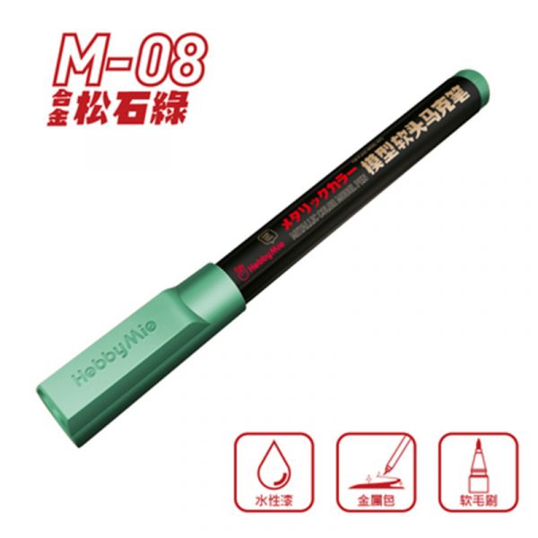喵匠-M08 合金松石綠 金屬色 鋼彈模型麥克筆 麥克筆.鋼彈麥克筆