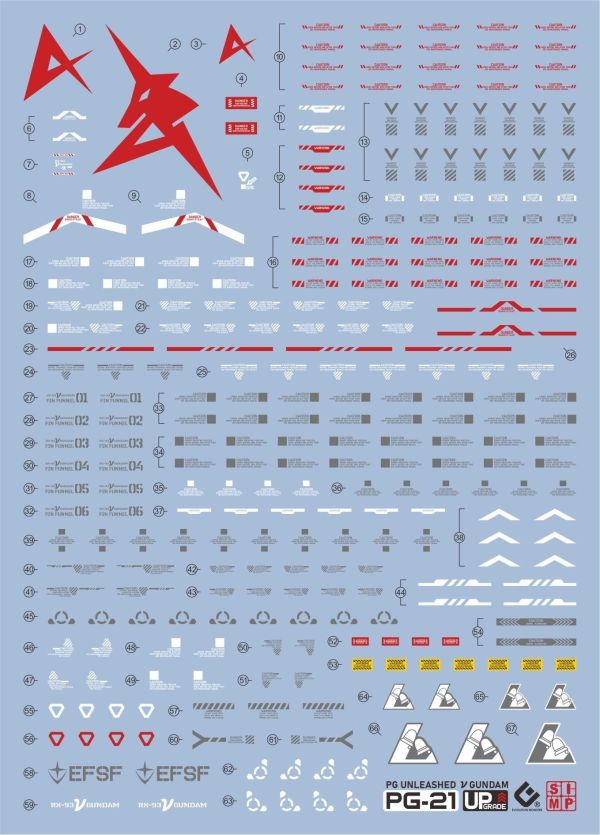 EVO水貼 BANDAI PGU RX-93 NU鋼彈 螢光  高清 水貼 EP21 EVO水貼 BANDAI PGU RX-93 NU鋼彈 螢光  高清 水貼 EP21