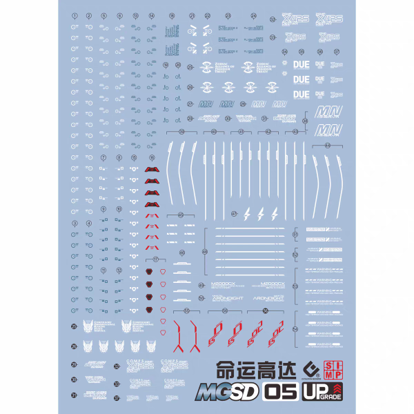 EVO水貼 MGSD 命運鋼彈 鋼彈SEED 螢光  高清系列水貼 EMGSD05 EVO水貼 MGSD 命運鋼彈 鋼彈SEED 螢光  高清系列水貼 EMGSD05