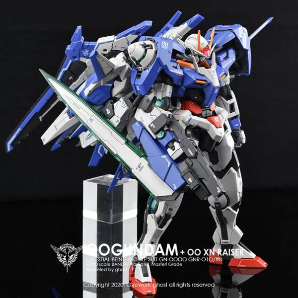 炎水貼 GHOST版 MG 1/100 00強化 XN Raiser 00R 螢光 專用水貼 CGMG23 