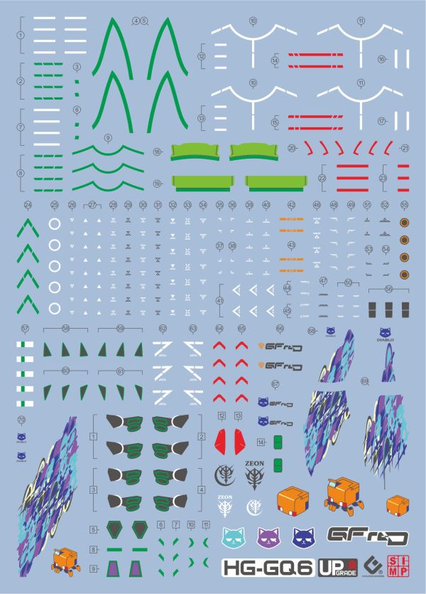 EVO水貼 HG 1/144 GQUUUUUUX GFreD 螢光 高清晰 專用水貼 EHGQ06 EVO水貼 HG 1/144 GQUUUUUUX GFreD 螢光 高清晰 專用水貼 EHGQ06