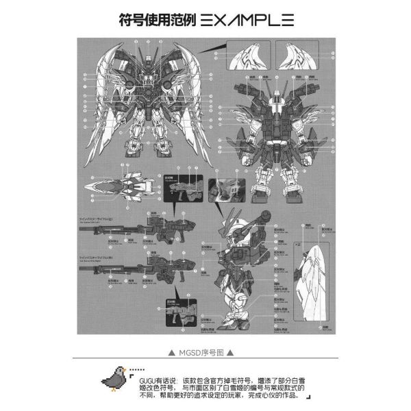 GU水貼-MGSD 飛翼鋼彈水貼#GU-MGSD03 GU水貼-MGSD 飛翼鋼彈水貼#GU-MGSD03