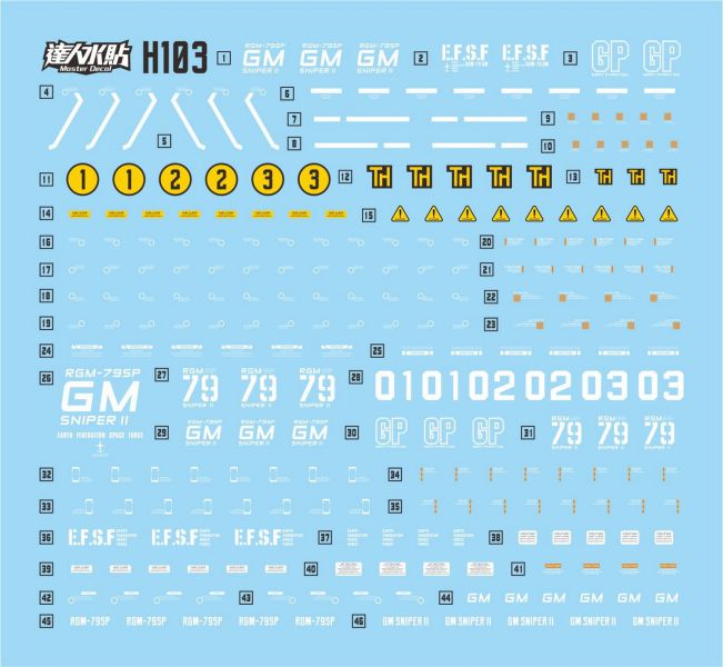 達人水貼 HGUC 1/144 狙擊吉姆 II 專用水貼 DLH103 達人水貼 HGUC 1/144 狙擊吉姆 II 專用水貼 DLH103
