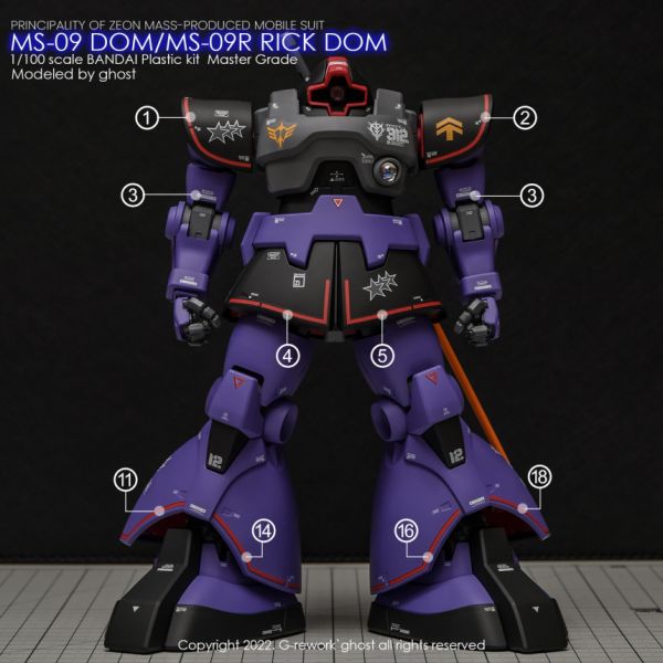 炎水貼 CHOST版 MG 1/100 里克德姆 1.5 專用水貼 CGMG44 炎水貼 CHOST版 MG 1/100 里克德姆 1.5 專用水貼 CGMG44