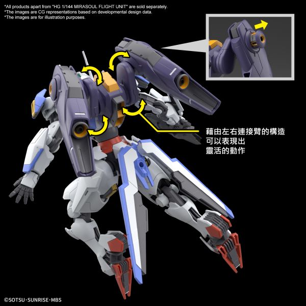 BANDAI HG 1/144 鋼彈 水星的魔女 米拉蘇爾公司製飛行組件裝備 5064254 BANDAI HG 1/144 鋼彈 水星的魔女 米拉蘇爾公司製飛行組件裝備 5064254