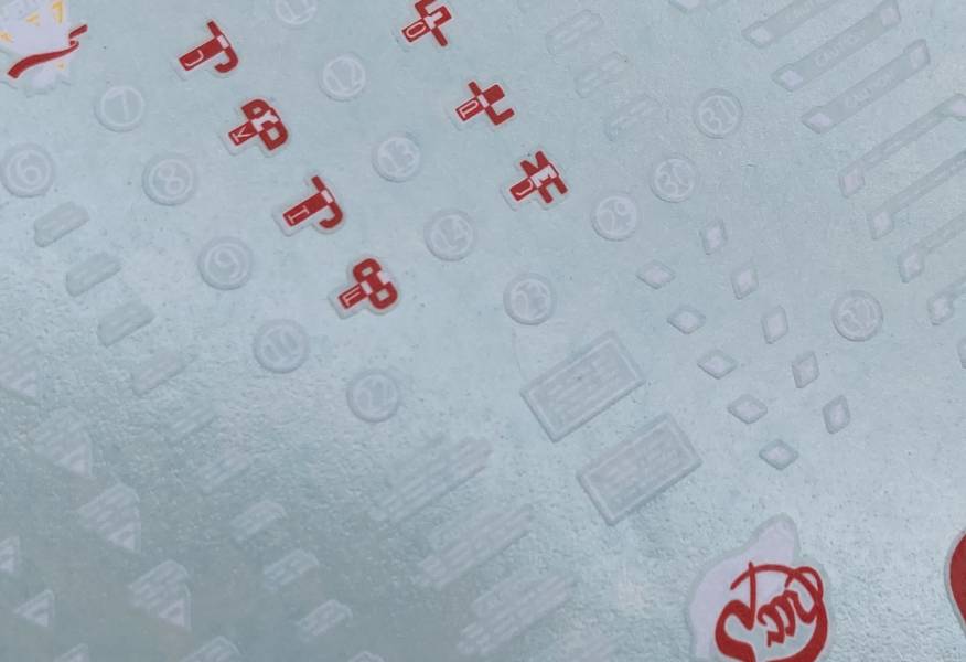 雪焰水貼 高清晰版 RE 1/100 伊鋼吉 螢光專用水貼  雪焰水貼 高清晰版 RE 1/100 伊鋼吉 螢光專用水貼