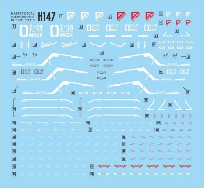 達人水貼 萬代 HG 1/144 幻象鋼彈 鋼彈W 專用水貼 鋼普拉 DLH147 達人水貼 萬代 HG 1/144 幻象鋼彈 鋼彈W 專用水貼 鋼普拉 DLH147