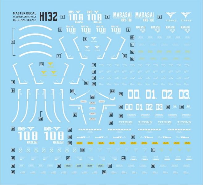 達人水貼 BANDAI HG 1/144 鋼彈 MARASAI 馬拉賽 DLH132 鋼普拉 達人水貼 BANDAI HG 1/144 鋼彈 MARASAI 馬拉賽 DLH132 鋼普拉