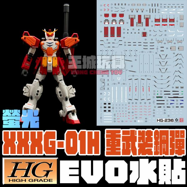 EVO水貼 HG 重武裝鋼彈 螢光專用水貼 EH238 EVO水貼 HG 重武裝鋼彈 螢光專用水貼 EH238