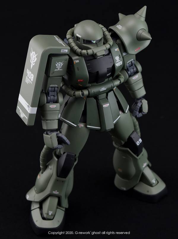 炎水貼 GHOST版 MG 綠薩克 量產型 陸戰型 螢光 專用水貼 炎水貼.模型水貼.鋼彈水貼.鋼彈模型水貼