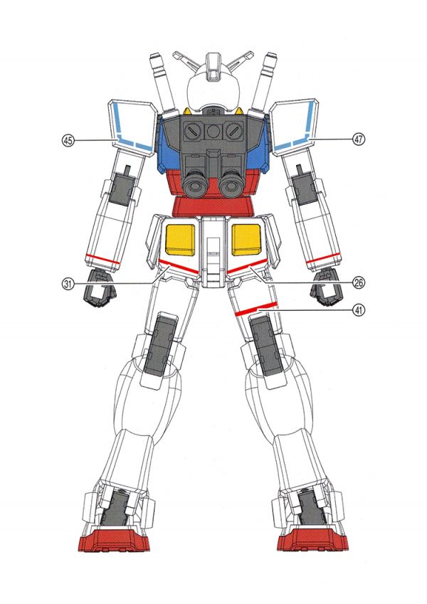 EVO水貼 EG RX-78-2 鋼彈  螢光 專用水貼 EE01 EVO水貼 EG RX-78-2 鋼彈  螢光 專用水貼 EE01