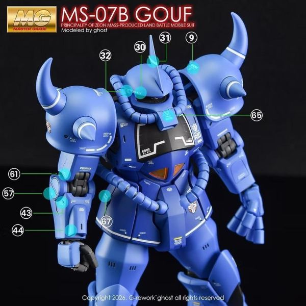 炎水貼 GHOST  MG 1/100 古夫 2.0 機動戰士鋼彈 專用水貼 CGMG80 炎水貼 GHOST 萬代 MG 1/100 古夫 2.0 專用水貼 CGMG80