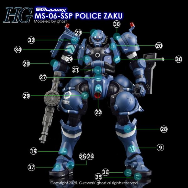 炎水貼 HG 軍警薩克 GquuuuuuX 鋼彈 專用水貼 鋼普拉 模型 CGHG113 炎水貼 HG 軍警薩克 GquuuuuuX 鋼彈 專用水貼 鋼普拉 模型 CGHG113
